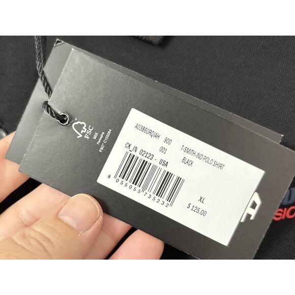 NWT Diesel Industry Mens Polo Shirt Black XL Denim Division Logo $125 Cotton - Picture 9 of 13